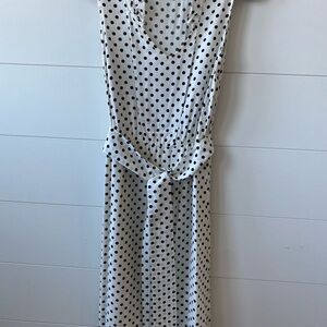 Old Navy Black and White Polka Dot Midi Dress